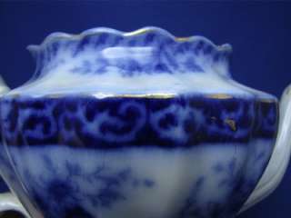   by HENRY ALCOCK, TEAPOT TEA POT, FLOW FLO BLUE, 100+ YEARS OLD  