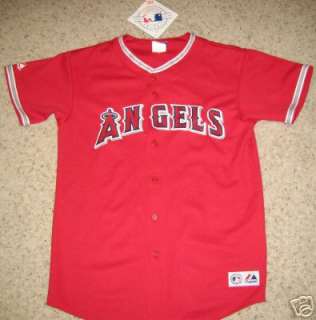 ANAHEIM ANGELS BASEBALL JERSEY YOUTH XL RED  