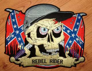 Rebel Rider Biker Confederate Flag Soldier & Skull NEW  