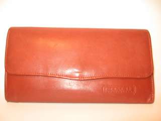 Vintage Coach Brown Leather Envelope Bifold Wallet  
