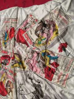  SOUVENIR SCARF SPANISH OR MEXICO BULLFIGHTING POSTERS BULL FIGHT