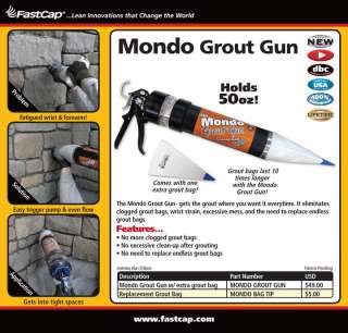 FastCap Mondo Grout Gun for tile jobs  