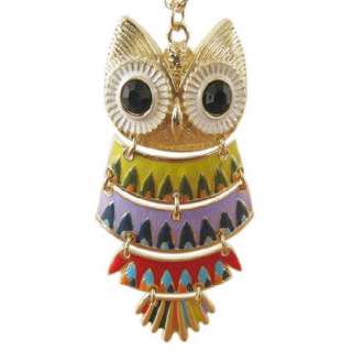 HOT Vintage Retro Style Necklaces Colorful Owl Pendants  
