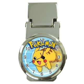 Pokemon Pikachu Money Clip Watch Round Gift  