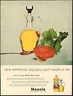 1957 Print Ad MAZOLA OIL New Improved Golden Light