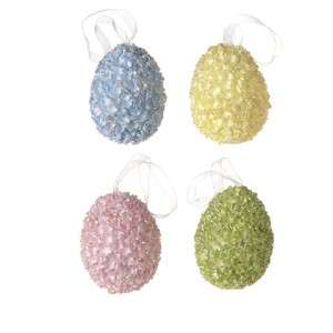 NEW Hydrangea Egg Ornaments RAZ Easter decor set of 4  