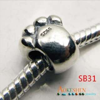   STERLING Silver European Spacer Beads Fit Snake Chain bracelet sb31