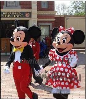 Mickey Minnie couple Mouse mascot cartoon costume Fancy Party dress 