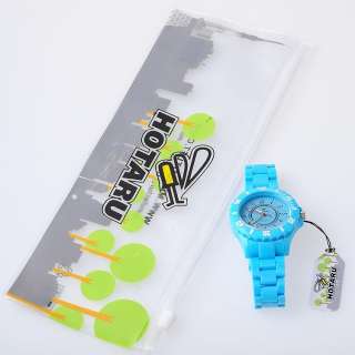 10 Color HOTARU Plastic Quartz Unisex Sport Watch + Bag  