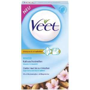 Veet Sensitive Kaltwachsstreifen für Bikinizone & Achselhöhlen, 28er 