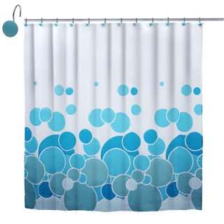 Elegant Home 13 Piece Shower Curtain and Hook Set in Blue 12019/12446 