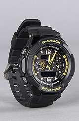 SHOCK The G Aviation Multi Mission Combi Watch in Black, Watches 