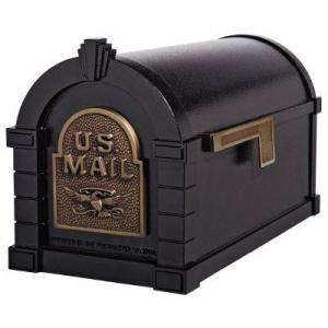   Black With Antique Bronze Accent Mailbox KS 21A 