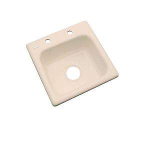 Thermocast Manchester Drop In Acrylic 16x16x7 2 Hole Single Bowl Bar 