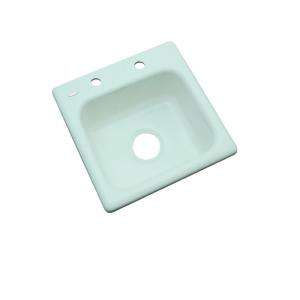 Thermocast Manchester Drop in Acrylic 16x16x7 2 Hole Single Bowl 