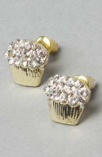 Accessories Boutique The Sweet Like A Cupcake Earring in Gold 