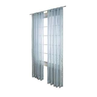   Stripe Ice Blue Rod Pocket Curtain CONCICE96RPP 