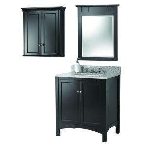 Foremost Haven 31 in. Vanity in Espresso with Granite Top in Rushmore 