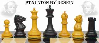 1851 Staunton Chess Set Antiqued Ebony 4 King  