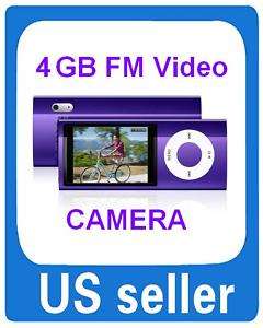 4GB Digital Media Player MUSIC FM VIDEO CAMERA #Purple1  