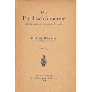 Das psychisch Abnorme  Hemmo Müller Suur Bücher