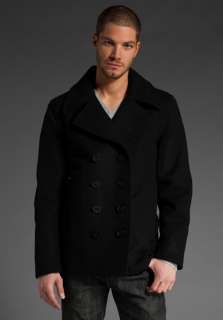 SPIEWAK Dugan Pea Coat in Black 