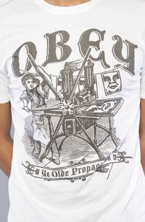 Obey The Ye Olde Propaganda Thrift Tee in White  Karmaloop 