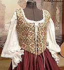 Renaissance Wench Bodice Skirt Medieval Corset Maiden Clothing Costume 