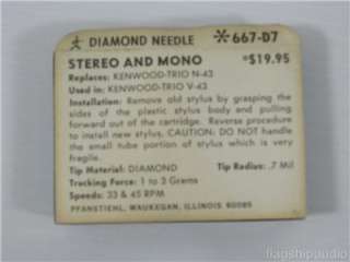 Lot 8pcs NOS NEW Diamond Stylus Needle for Kenwood Trio N 43 V 43 