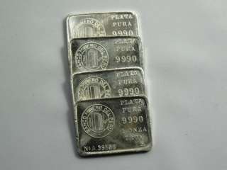 Plata Pura Banco Minero del Peru 1oz silver bar 4 piece  
