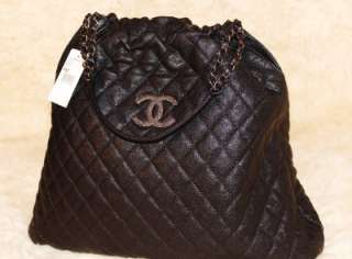 BNWT CHANEL 11A BLACK LARGE CAVIAR CLASSIC QUILTS HOBO BAG ANTIQUE 