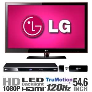 LG 55LE5500 54.6 Full HD Broadband LED Backlit LCD TV and LG BD550 