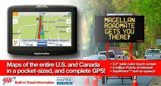 Magellan RoadMate 1412 GPS Navigation   4.3 Touch Screen Display, Text 