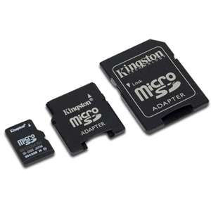 Kingston SDC2/16GB 2ADP Micro SDHC Class 2 Flash Card   16GB, 2 
