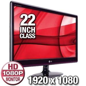 LG E2250V SN 22 Widescreen LED Backlit Monitor   1080p, 1920x1080, 16 