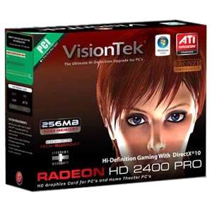 Visiontek Radeon 2400 Pro Video Card   256MB DDR2, PCI, DVI, VGA, HDTV 