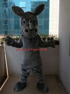 New Rhino Mascot Costume Fancy Dress Adult CARTOON  