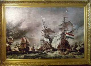 Ölgemälde Seeschlacht Bild auf Leinwand Preis 150 EUR in Berlin 