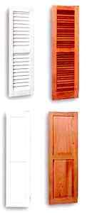   Quality Shutters*  Pair Louvered Exterior Wood or AZEK Board Shutters