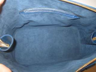 100% Authentic Pre owned Louis Vuitton Epi Alma Handbag   Blue  