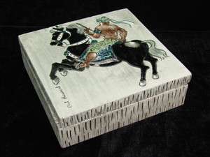   Stewart Ceramic Persian Rider Lidded Box Laguna California Pottery