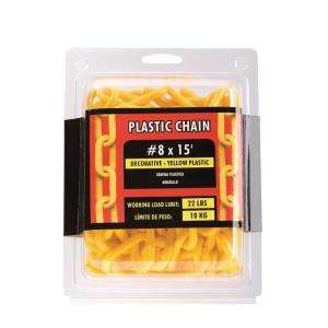 Crown Bolt #8 x 15 ft. Yellow Plastic Chain 13010 