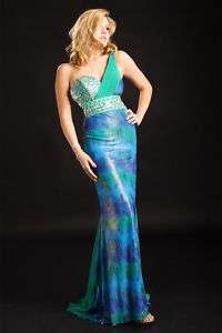 Party Time 6167 Ocean Blue Prom Pageant Gown 8  