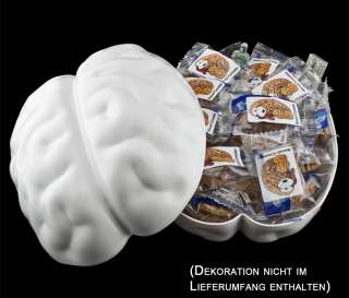 Keksdose Gehirn weiß Kunststoff Schale Vorratsdose Cookie Brain Jar 
