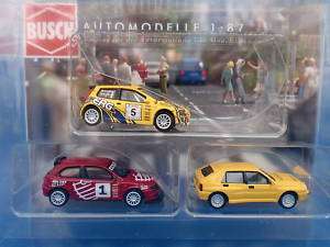 BUSCH 1607 MODELLAUTO RALLYE FAHRZEUGE SET 187  