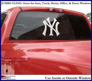 YANKEES NEW YORK BIG WINDOW CLING Decal Sign Reuse NEW  