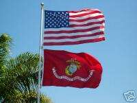 LOT 3 X 5 U.S. AMERICAN & US MARINE CORPS FLAG 3X5  