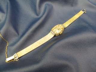 Ladys Vintage 14kt Gold ROLEX 17 Jewel Manual Watch w/ Diamonds **AS 