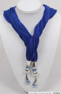 Schal Anhänger Tuch Halstuch Accessoire Royal Blau Edel  