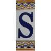   Buchstaben aus Keramik   Fliesen / mediterranes Flair mit Azulejos   S
